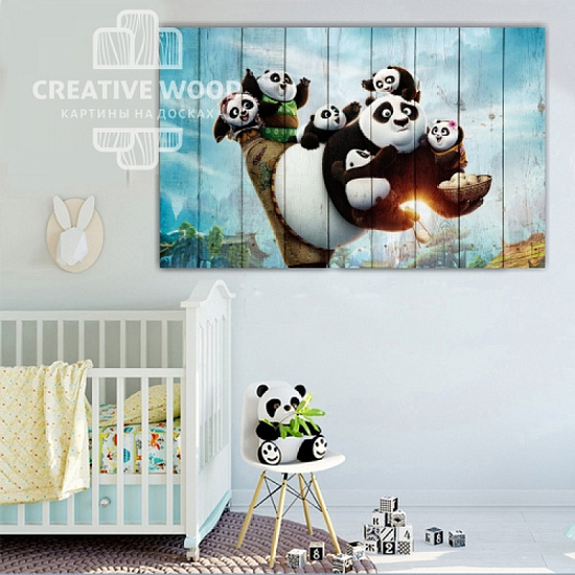 Картины в интерьере артикул KIDS - 7 Кунг-фу панда, KIDS, Creative Wood